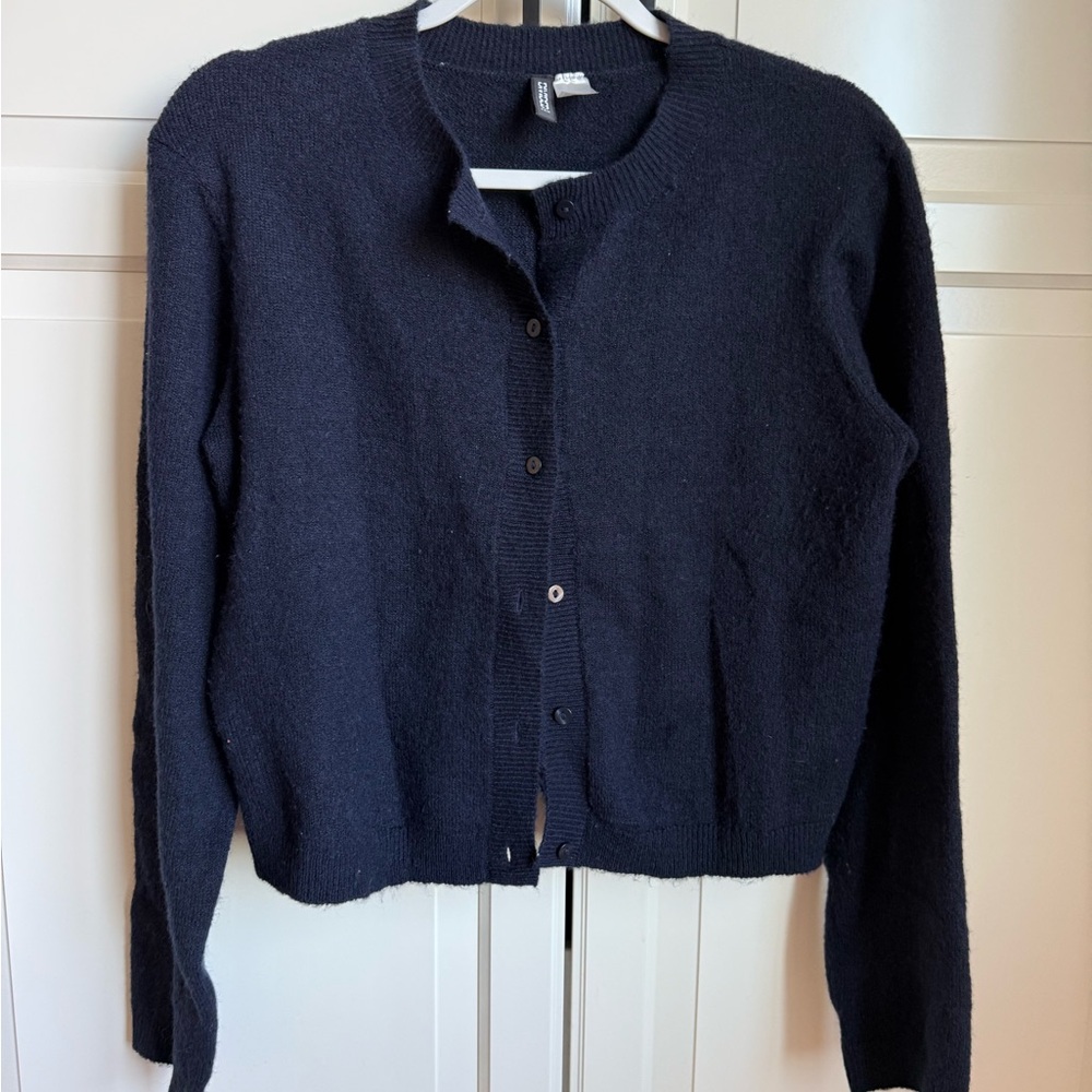 H&M Navy Cardigan. Size M.